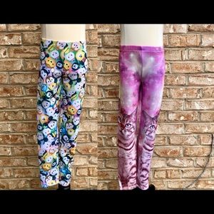 Pair of girls leggings sz YM
